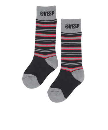 ベスプ（VESP）ジュニア 子供 スキー スノーボード ソックス 1足組 VPJK2004BK