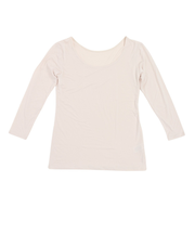 クー(Coo.)ヒートクロス 薄手9分袖Uネック 長袖Tシャツ 892CO3ES0026 OWHT 防寒