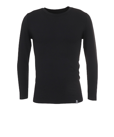 ドライプラス 成型丸首長袖シャツ 891CO3GC0045 BLK 吸汗 速乾