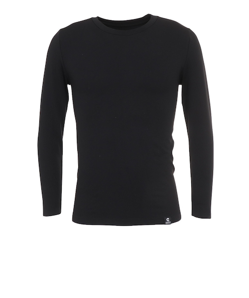 ドライプラス 成型丸首長袖シャツ 891CO3GC0045 BLK 吸汗 速乾