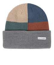帽子 ニット帽 AT23 PATCHWORK GREY