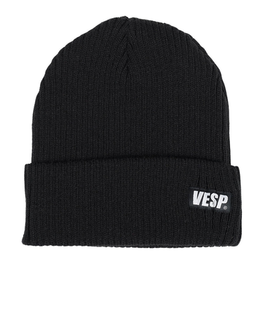 ベスプ（VESP）帽子 ニット帽 ライトリブニットビーニー VPMB1021BK