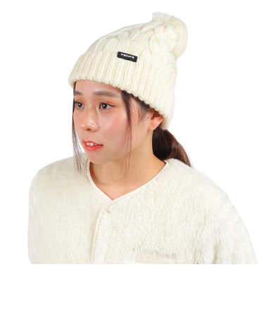 エアボーン（ARBN）帽子 ニット帽 ニットキャップ NATURE POM AB43WC1570 WHT