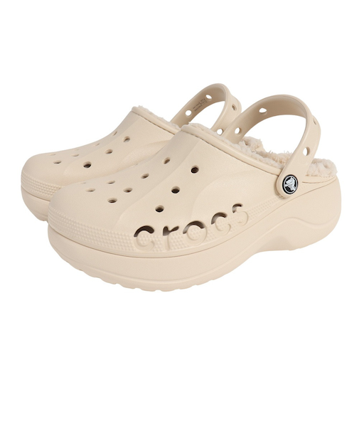 クロックス（crocs）サンダル BayaPlfmLnClog White 208708-11S-2023