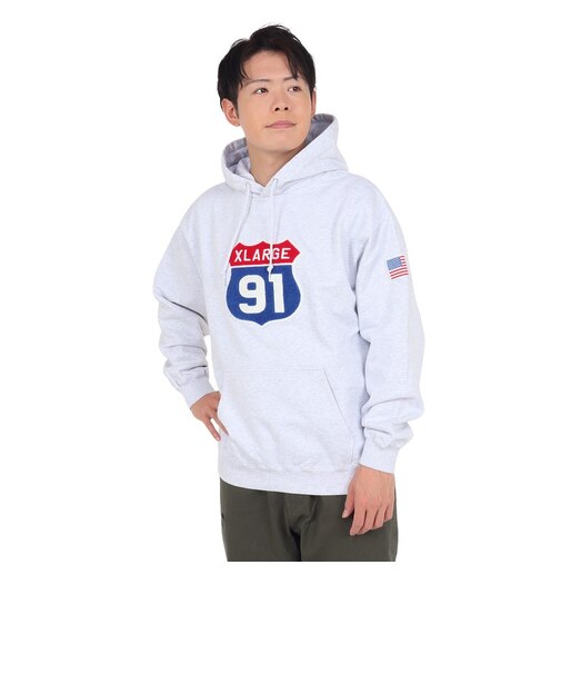 エクストララージ（XLARGE）XL 91 フーデッド スウェットシャツ 101234012023-ASH