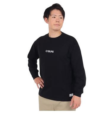 サイラス（SILAS）OLD ロゴベーシックワイド 長袖Tシャツ 110233011002-BLACK