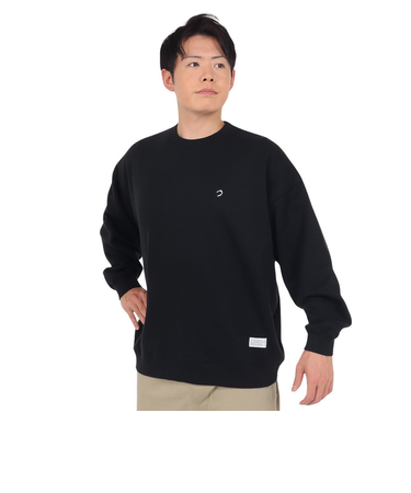 サイラス（SILAS）CHESTロゴ ベーシックワイド スウェットシャツ 110233012002-BLACK