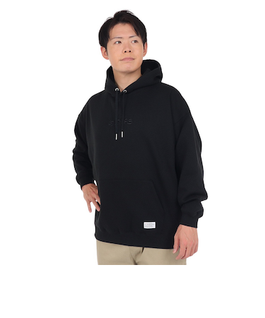 サイラス（SILAS）OLD ロゴベーシックワイド フーディー 110233012008-BLACK