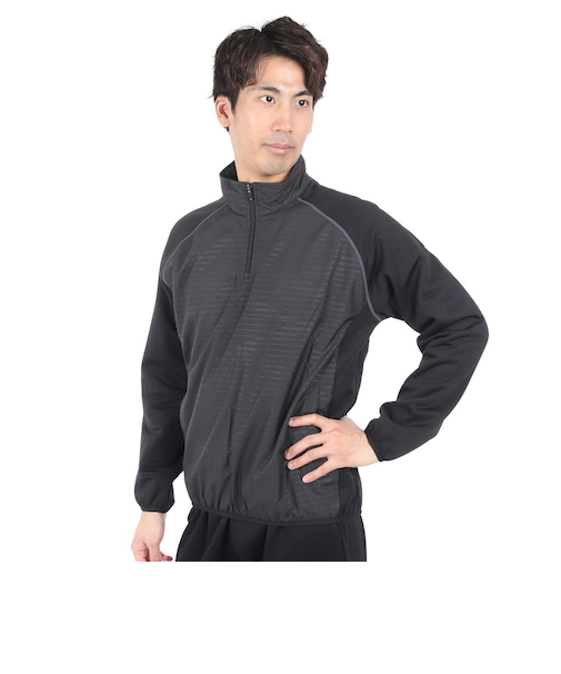 ミズノ(MIZUNO)野球ウェア ハイブリッドハーフZIPジャケット 12JE8V4709