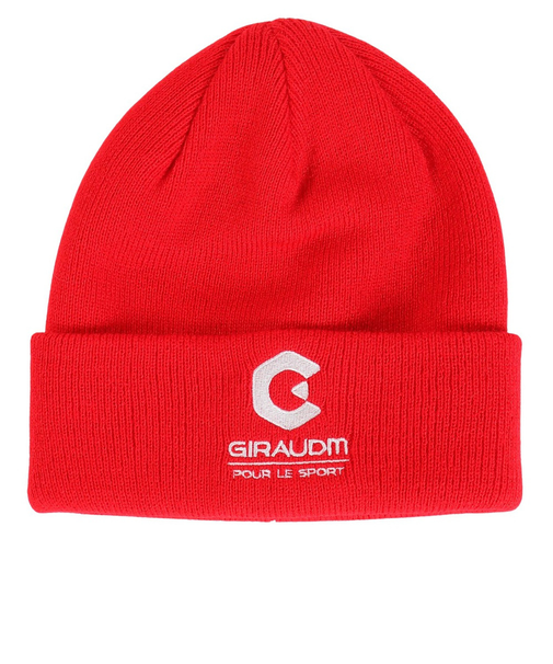ジュニア ニット帽 刺しゅうカフワッチ CP3F0017-WA899-GRST RED