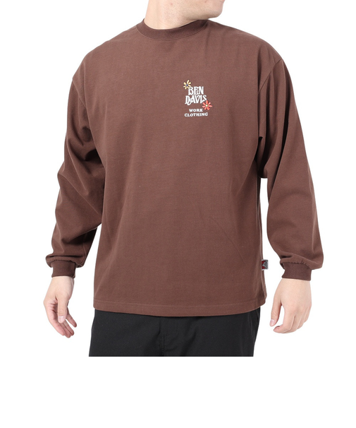 ベンデイビス（BEN DAVIS）HARVEST BRUSHED 長袖Tシャツ 24380022-32BRW