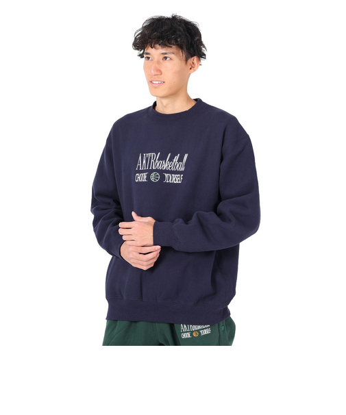 アクター（AKTR）バスケットボールウェア RETRO-CHIC SWEAT クルーネック シャツ 123-034010 NV