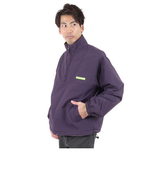 エクストララージ(XLARGE)リバーシブル ハーフジップ ジャケット 101234021016-LtGREEN