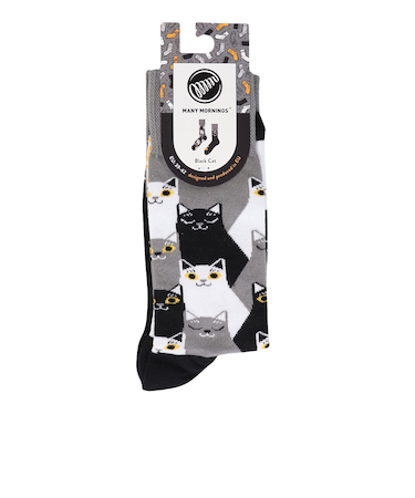 レギュラーソックス Animals 1足組 Black Cat