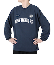 ベンデイビス(BEN DAVIS)カレッジ ブラッシュド 長袖Tシャツ 24380023-60NAV