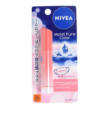 ニベア リップクリーム モイストピュアカラーリップ アプリコットピンク 3.5g