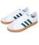 アディダス（adidas）スニーカー VLコートベース M ホワイト グリーン ID3710 カジュアル スポーツ シューズ 快適 タウン 街履き 登校 通学
