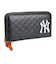 MLB 長財布 ニューヨークヤンキース ロゴ型押し YK-1406P-02-BLACK
