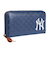 MLB 長財布 ニューヨークヤンキース ロゴ型押し YK-1406P-02-NAVY