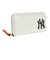 MLB 長財布 ニューヨークヤンキース ロゴ型押し YK-1406P-02-WHITE