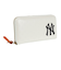 MLB 長財布 ニューヨークヤンキース ロゴ型押し YK-1406P-02-WHITE