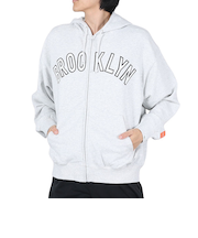 ヤックパック(YAK PAK)ブルックリン刺繍ワッペン ジップパーカ 4310014-04 LGR