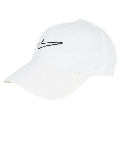 ナイキ（NIKE）帽子 クラブ アンストラクチャード スウッシュ キャップ 白 S-Lサイズ FB5369-100 ランニング ジョギング スポーツ 運動