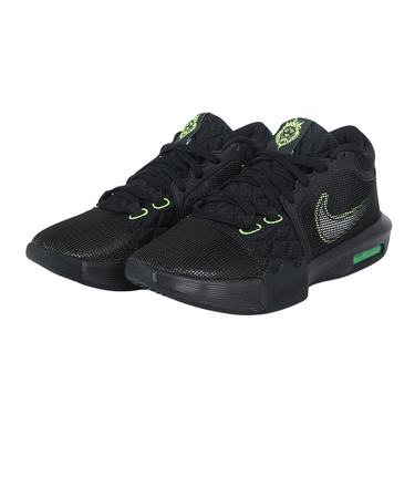 ナイキ（NIKE）バスケ シューズ バッシュ レブロン ウィットネス 8 EP 軽量 通気性 ミッドカット 黒 FB2237-002