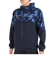 デサント（DESCENTE）総柄グラフィック フードロゴ フルジップフーディー DMMWJF23 BLNV