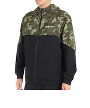 デサント（DESCENTE）総柄グラフィック フードロゴ フルジップフーディー DMMWJF23 KHBK