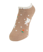 FUN WARMHOME うさぎ柄 内側パイル 裏起毛 2262-93LBEG