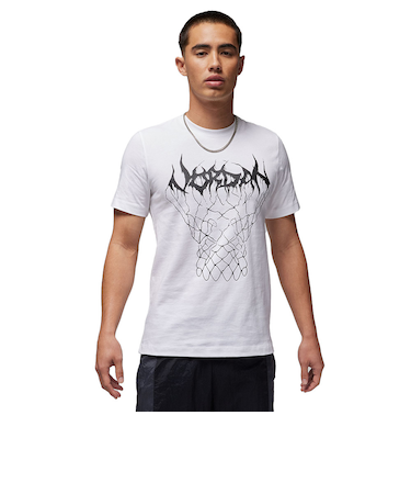 Tシャツ バスケットボールウェア ジョーダン ドライフィット スポーツ グラフィック ホワイト FN5975-100