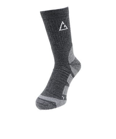 ソックス 靴下 アクリルウール 中厚 ロークルー丈 RE2SKU570035CHC チャコールグレー