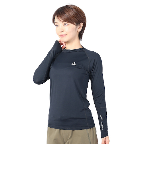 接触冷感 インナー 長袖アンダー シャツ クールアンダーシャツ W RE23SUK5620032BLK ブラック 速乾