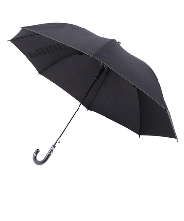 プーマ（PUMA）雨傘 ジュニア 長傘 ステッチ無地 55cm ジャンプ傘 PBS55JP55 BK 黒