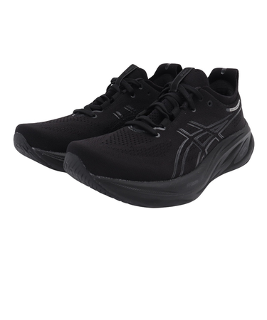 アシックス（ASICS）ランニングシューズ ゲルニンバス 26 ブラック 1011B794.002 軽量 初心者 クッション性 厚底 2E
