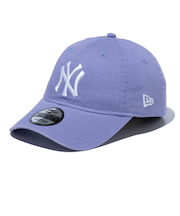 ニューエラ（NEW ERA）キャップ 9TWENTY ニューヨーク・ヤンキース ラベンダー×ホワイト 60546696 大きいサイズ