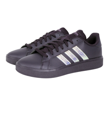 アディダス(adidas)スニーカー グランドコートベース2.0W ブラック ID3043 カジュアル スポーツシューズ スタイリッシュ 部活 通学 運動