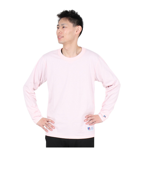 ラッセル（RUSSELL）T/C 長袖クルーネックTシャツ RBM23F0011 PNK
