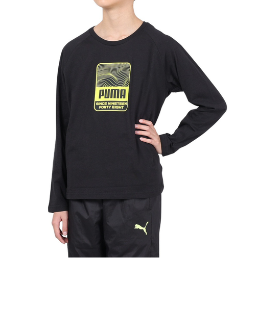 プーマ（PUMA）ジュニア アクティブスポーツ 長袖Tシャツ 681349 01 BLK