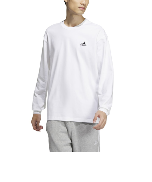 アディダス（adidas）エッセンシャルズ プラス ルーズフィット スモールロゴ Tシャツ 長袖 KWF00-JF3977 ロンT
