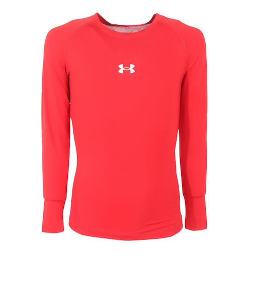 アンダーアーマー（UNDER ARMOUR）野球 ジュニア 練習着 ヒートギアアーマー コンプレッション 長袖クルーネックシャツ 1384752 600