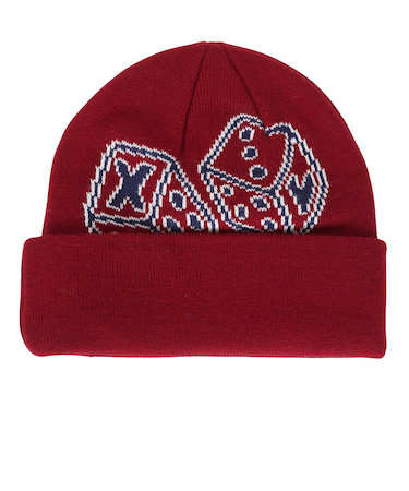 エクストララージ（XLARGE）ダイス ニットキャップ 101241051001-BURGUNDY