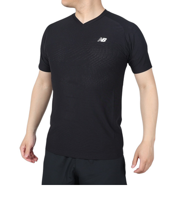 ニューバランス（new balance）野球 アンダーシャツ BPジャガード 半袖トップ MT41707BK 速乾