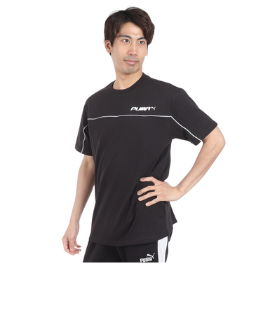 プーマ(PUMA)CORE HERITAGE MX グラフィック 半袖Tシャツ 680669 01 BLK