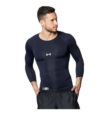 アンダーアーマー（UNDER ARMOUR）野球 アンダーシャツ ヒートギアアーマー コンプレッション 3/4 クルーシャツ 1378235 410 速乾
