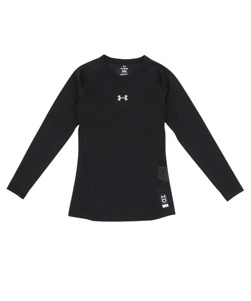 アンダーアーマー(UNDER ARMOUR)野球 ジュニア 練習着 ヒートギアアーマー コンプレッション 長袖クルーネックシャツ 1384752 001