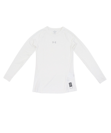 アンダーアーマー（UNDER ARMOUR）野球 ジュニア 練習着 ヒートギアアーマー コンプレッション 長袖クルーネックシャツ 1384752 100