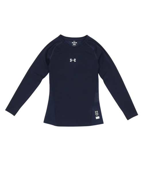 アンダーアーマー（UNDER ARMOUR）野球 ジュニア 練習着 ヒートギアアーマー コンプレッション 長袖クルーネックシャツ 1384752 410