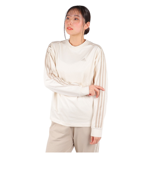 アディダス（adidas）エッセンシャルズ プラス 3ストライプ 長袖Tシャツ KVF78-JF1391